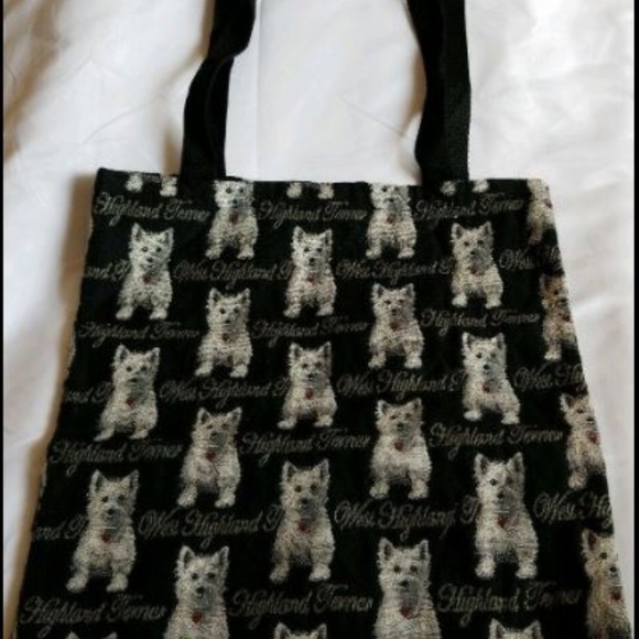 Dog Westie Tapestry Reusable Grocery Eco Tote NEW - Picture 2 of 4